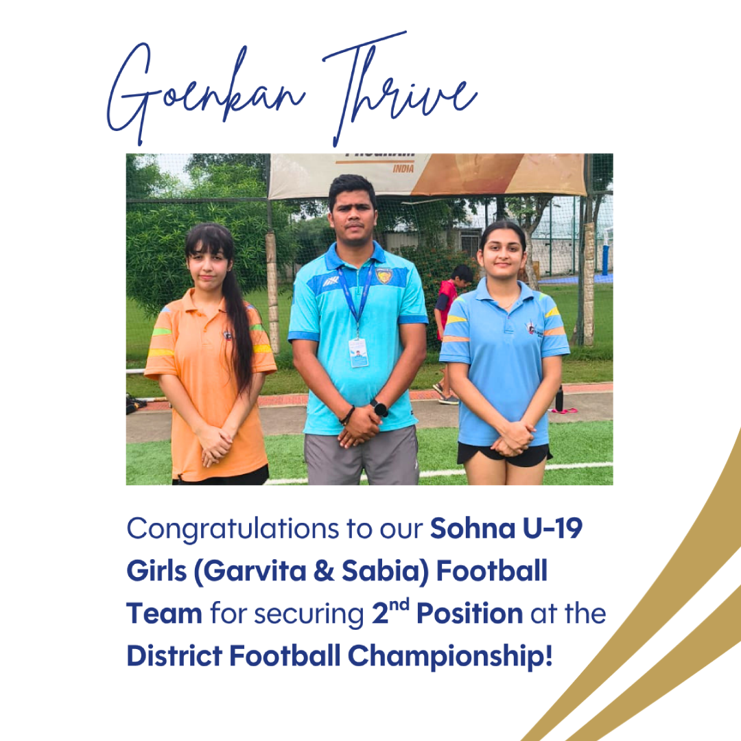 Garvita & Sabia Lead U-19 Girls Football Team to District Runner-Up